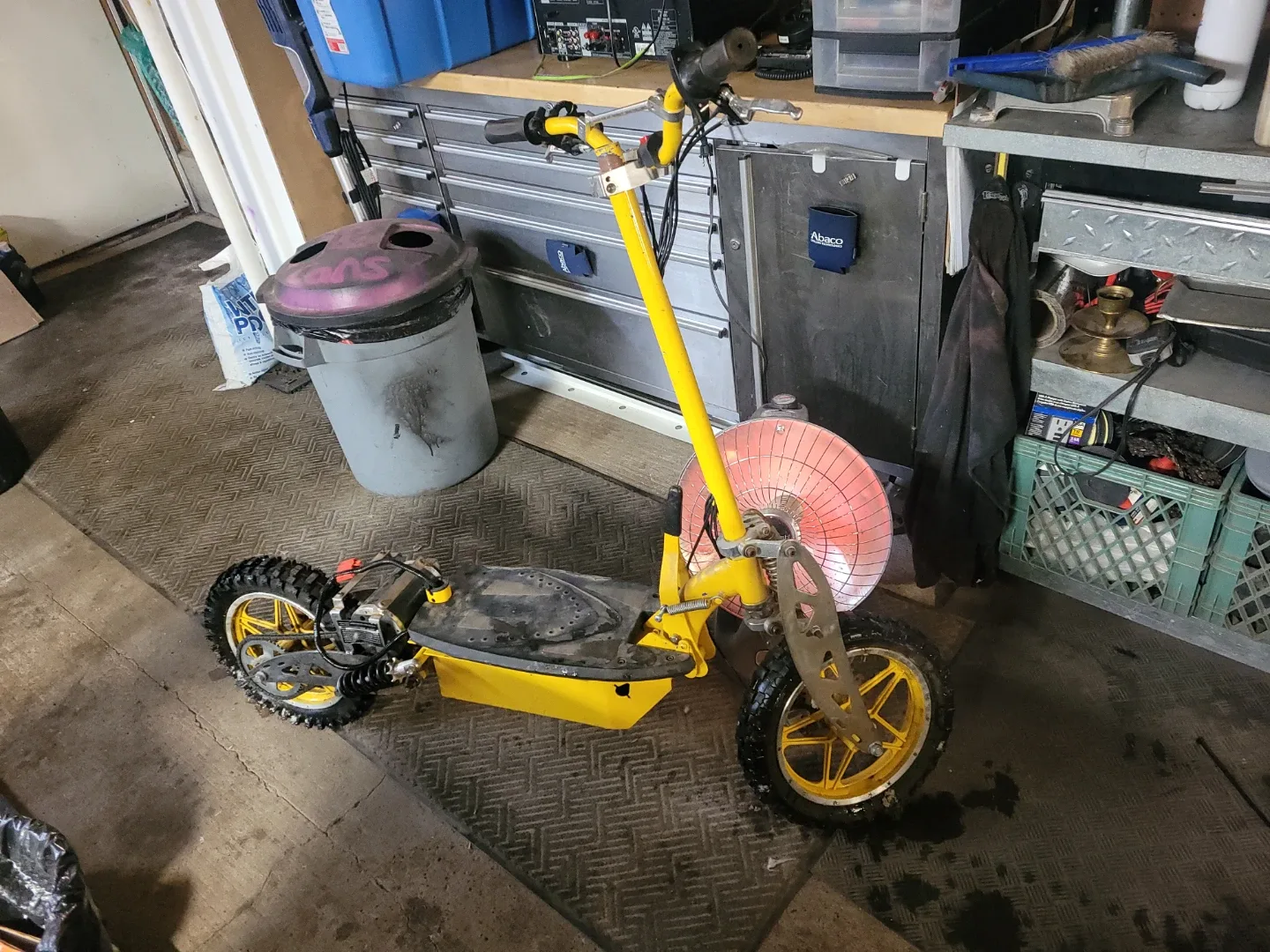 Yellow Electric Scooter