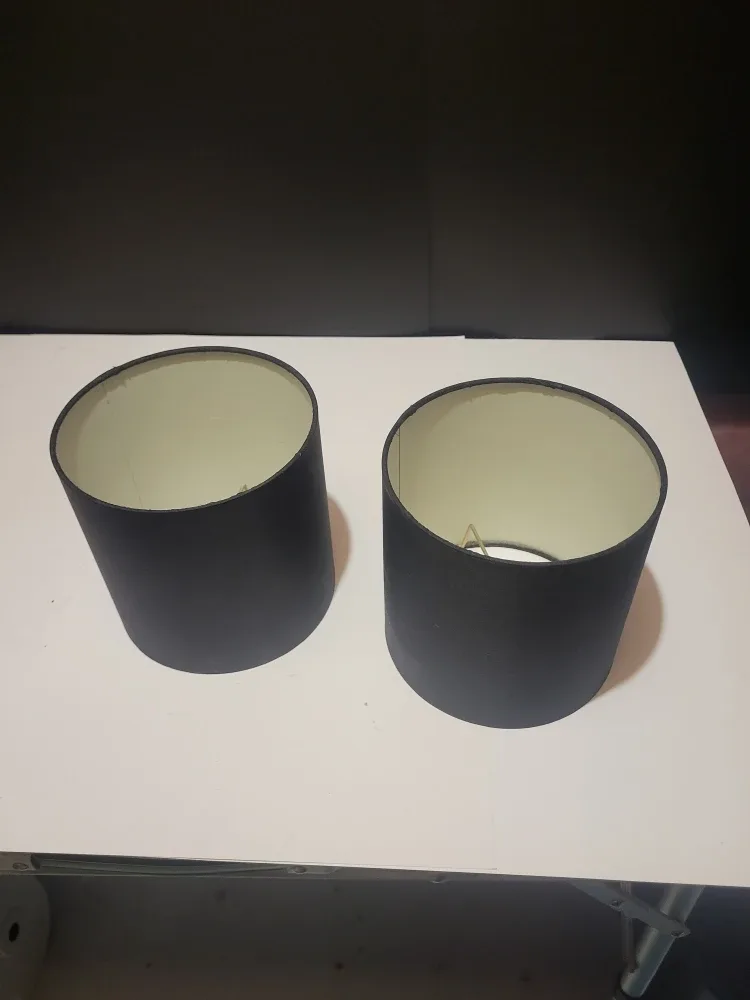 Pair of Small Navy Blue Lamp Shades image indicator(2)