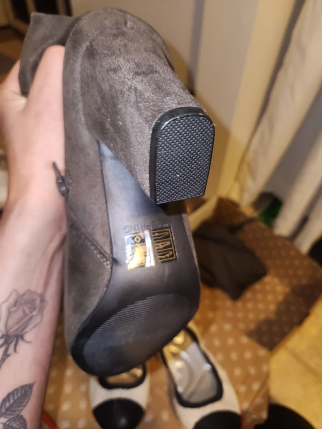 Call It Spring White Boots & Black/White Flats - Size 6 image indicator(2)