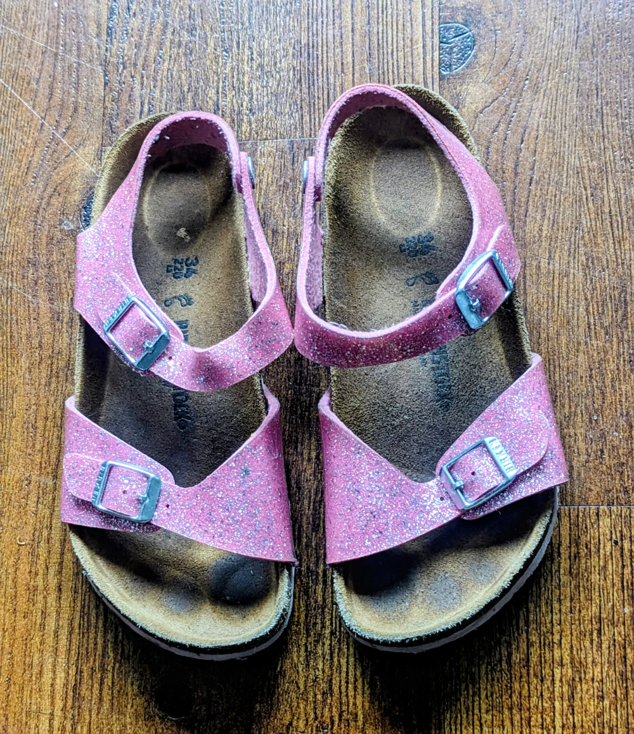 Birkenstock Pink Glitter Sandals Size 36 - photo 3