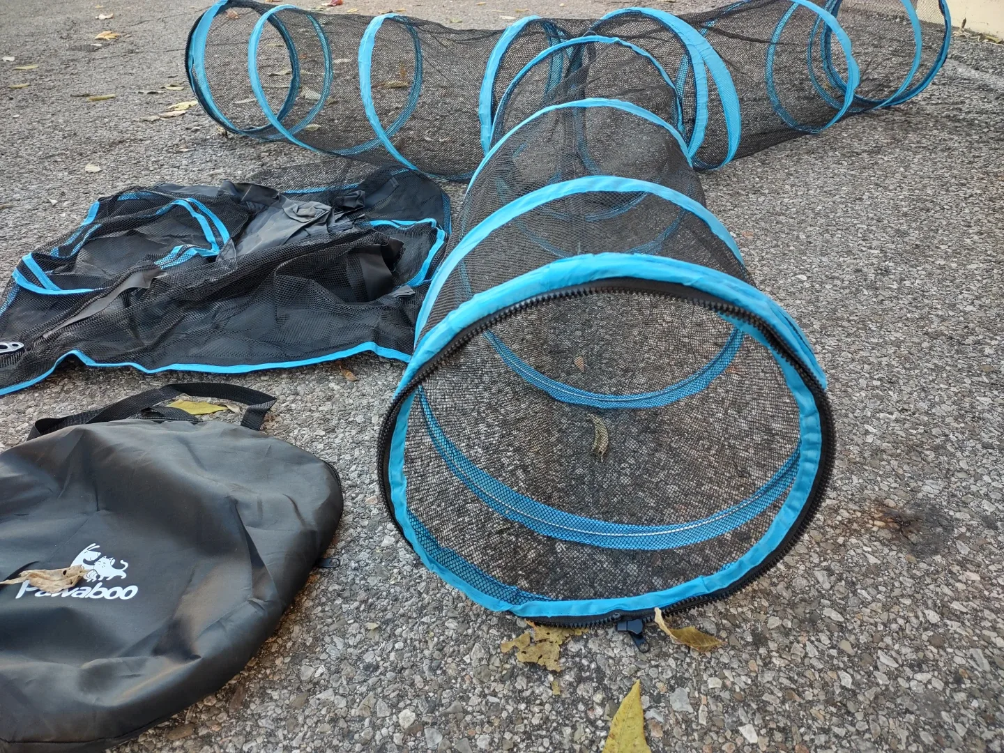 Pawaboo Cat Tunnel - Black & Blue thumbnail