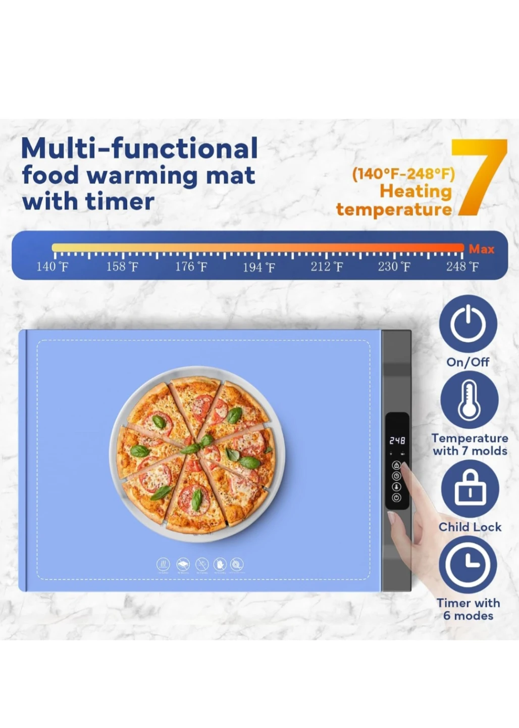 Extra Large Warming Mat for Food - photo 4