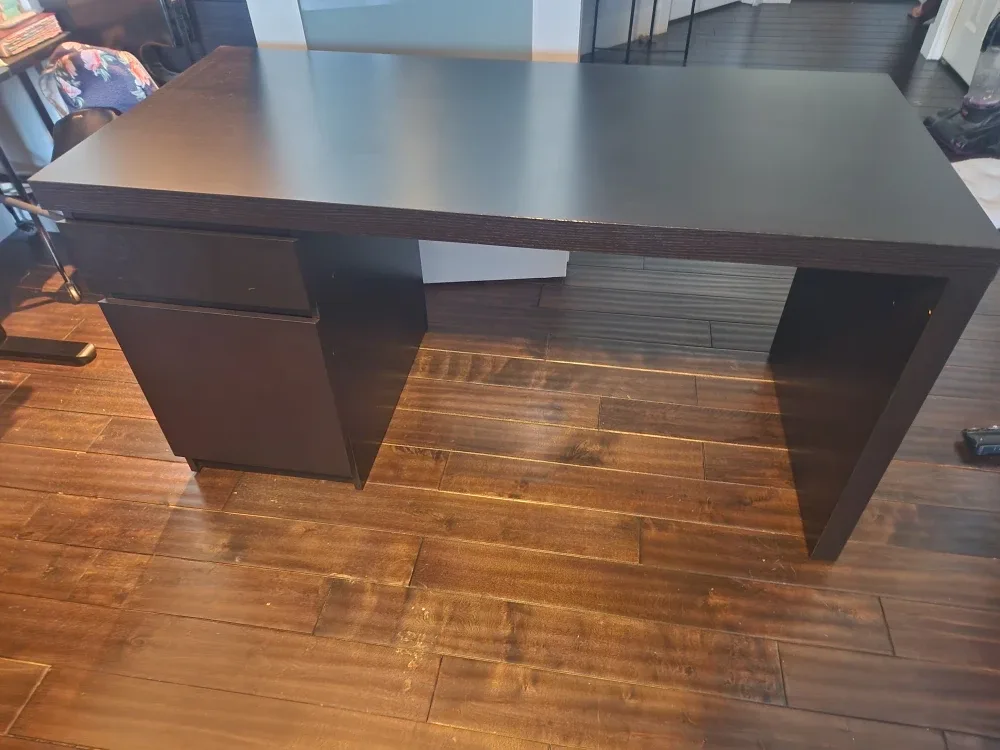 IKEA Malm Desk - brown / black