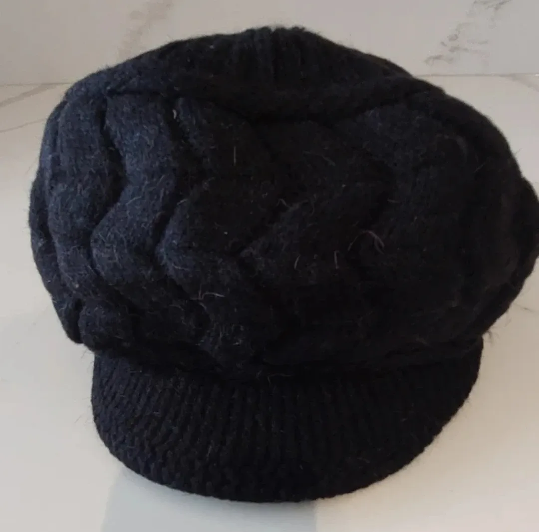 Black Knit Winter Cap