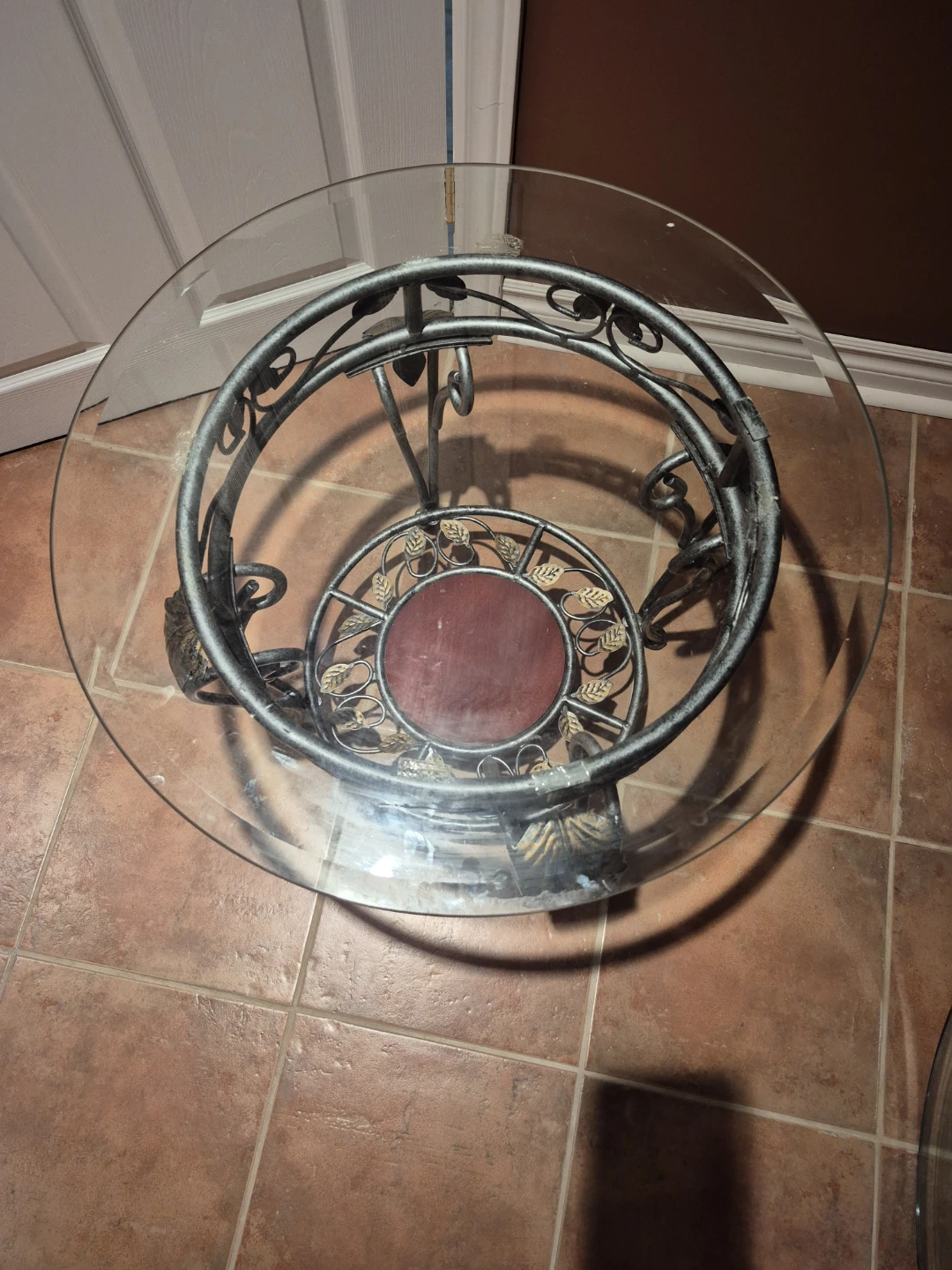 Glass Top Accent Table