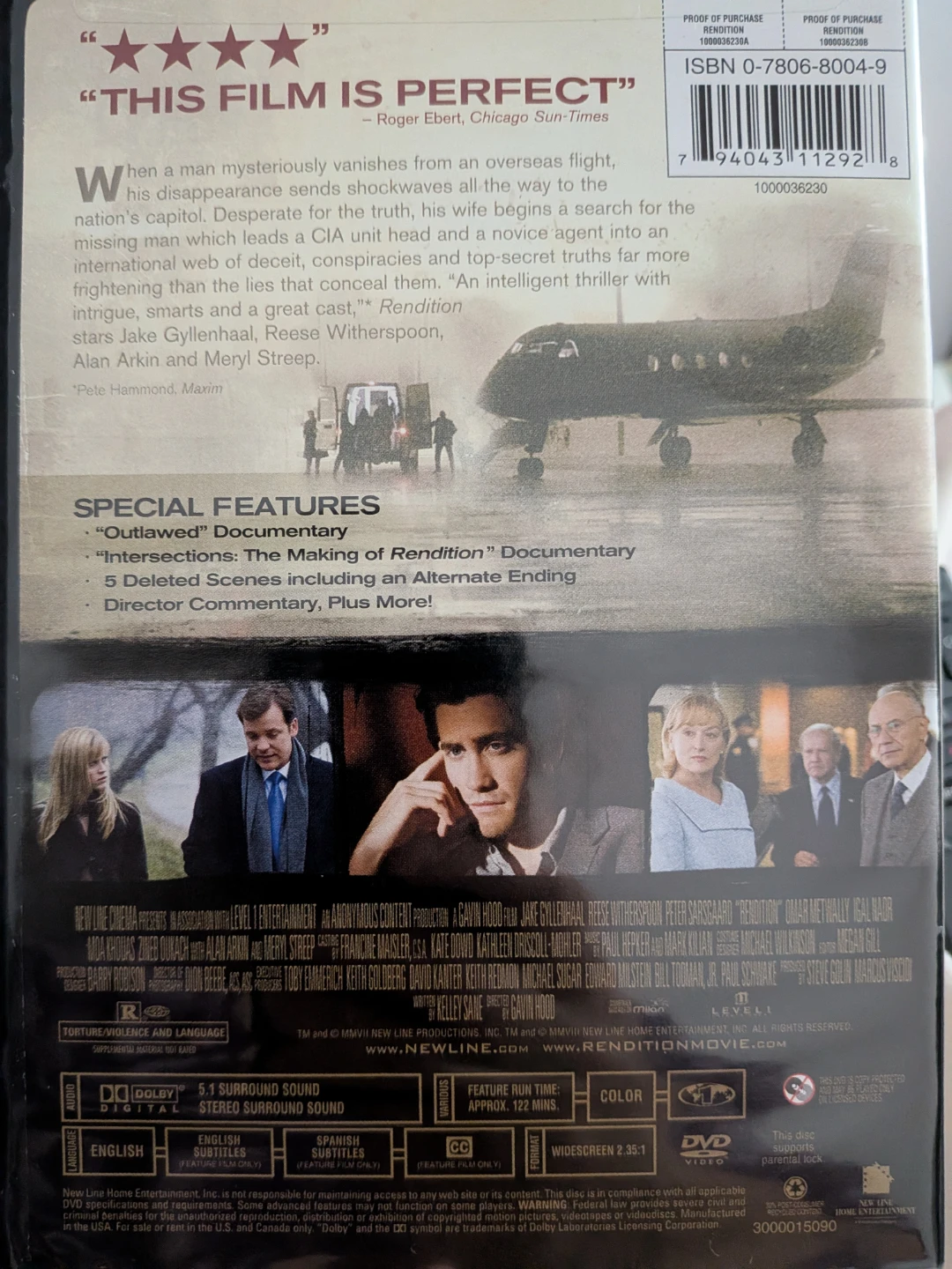 Rendition DVD Jake Gyllenhaal Reese Witherspoon - photo 5