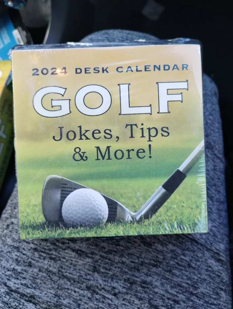 New Golf 2024 Desk Calendar - Jokes, Tips & More!
