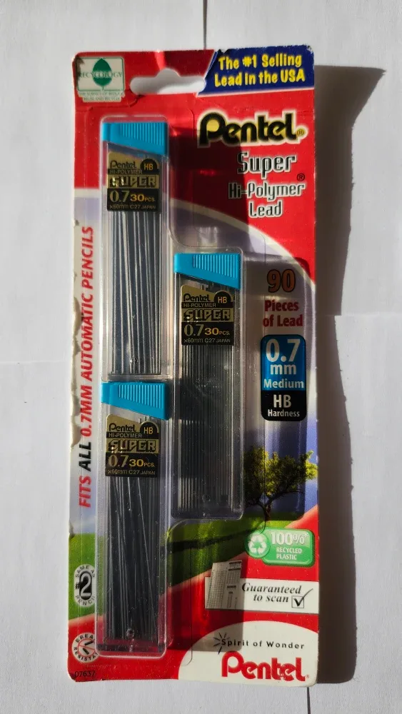 Pentel Super Hi-Polymer Lead 0.7mm HB