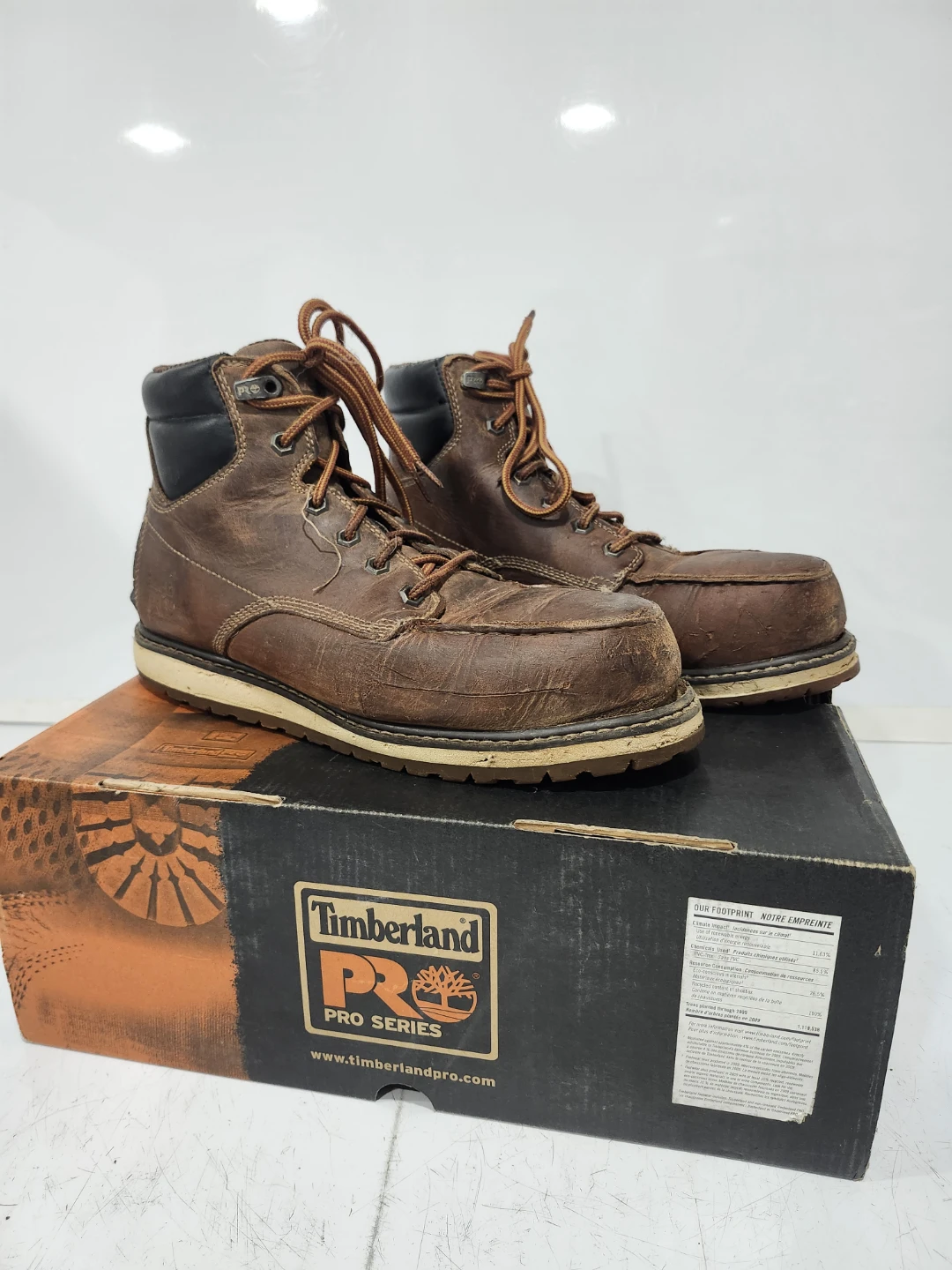 Timberland PRO Series Brown Leather Work Boots size8 🥕