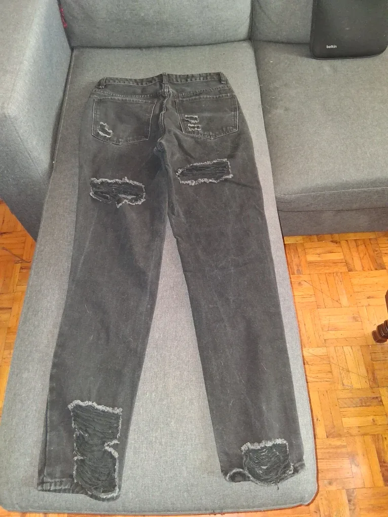 Forever 21 Ripped Distressed Black Jeans - Size 5 image indicator(2)