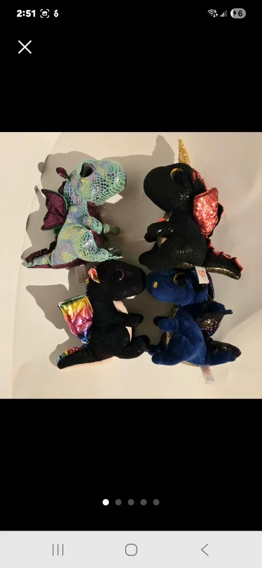 Ty Beanie Boo Dragons Lot