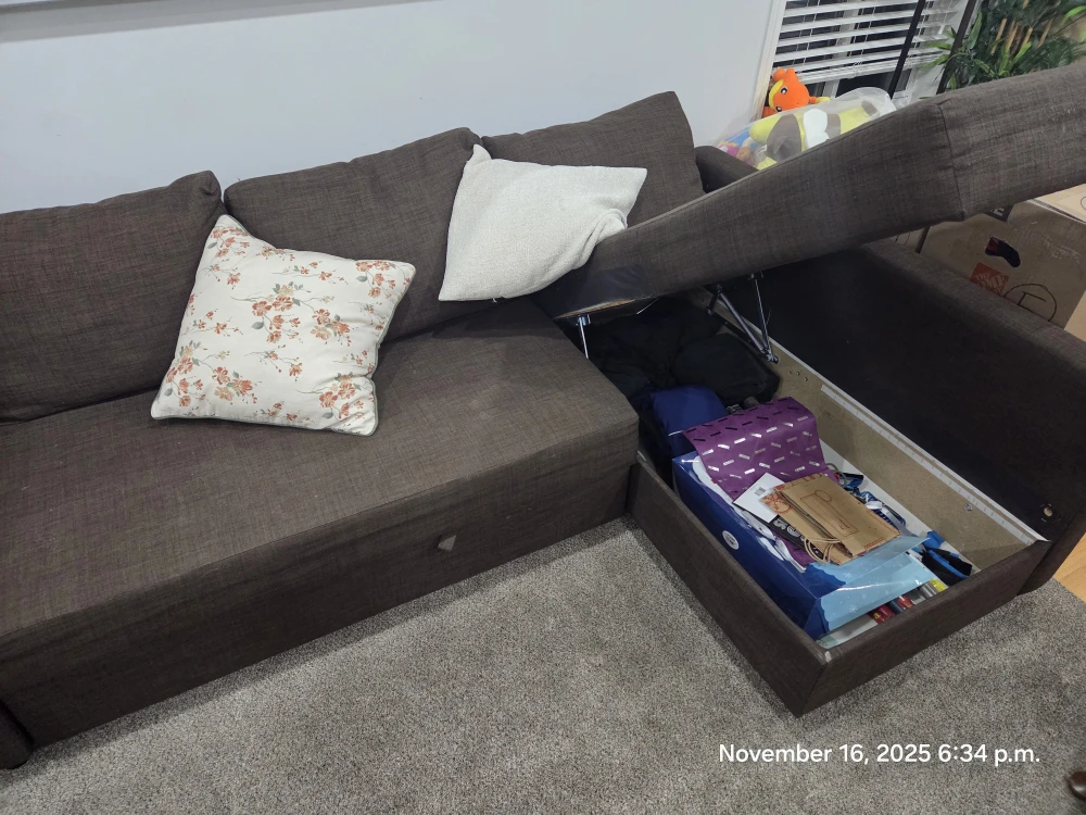 Brown Sectional Sofa with Storage - photo 5