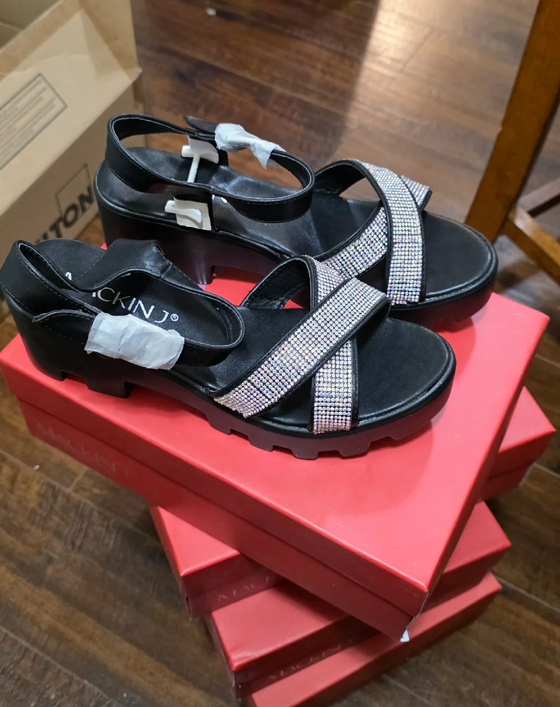 Mackin J 597-2 Black Platform Sandals - US 8.5 image indicator(3)