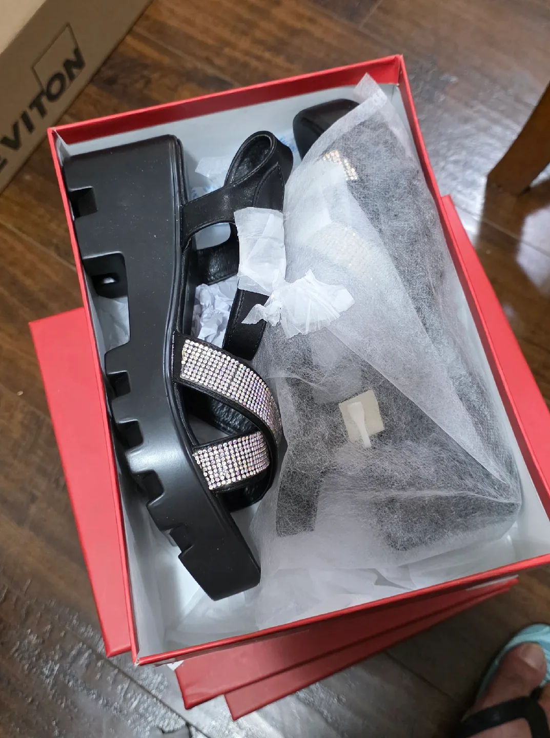 Mackin J 597-2 Black Platform Sandals - US 8.5 image indicator(4)