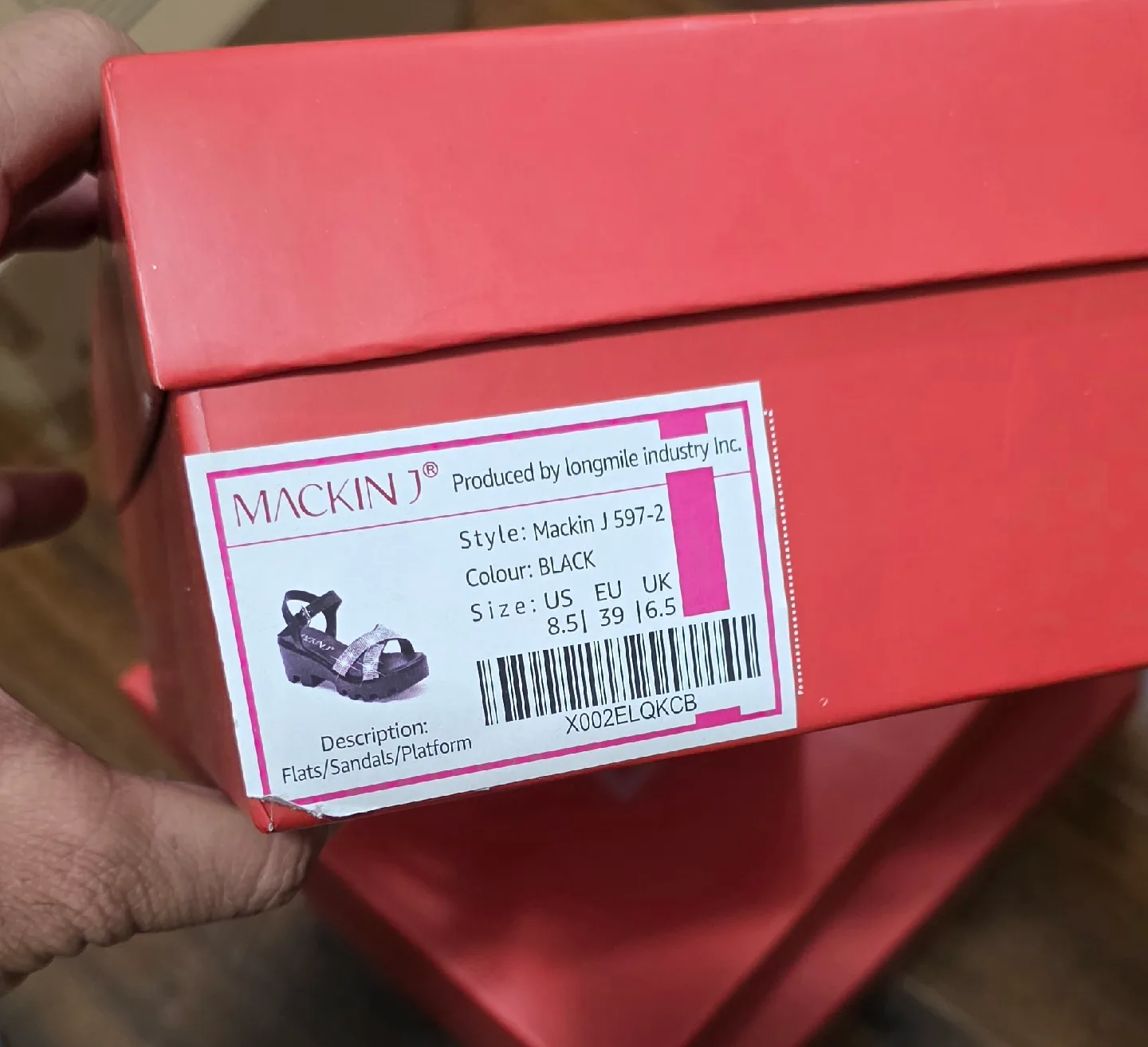 Mackin J 597-2 Black Platform Sandals - US 8.5 image indicator(5)