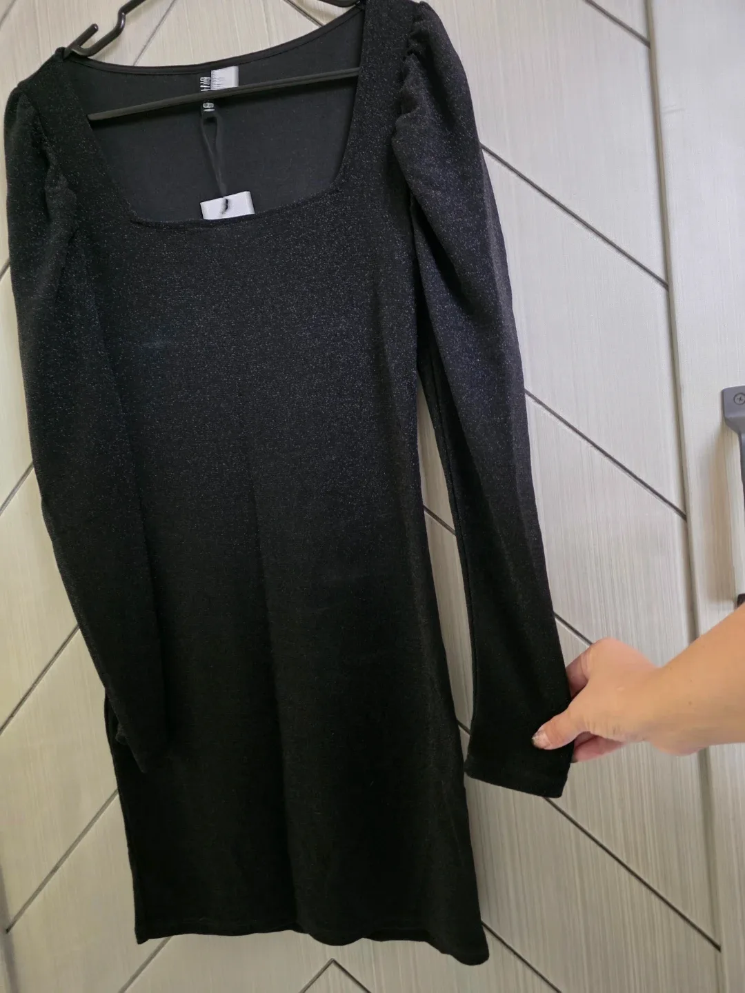 H&M Black Sparkle Dress - Size M image indicator(2)