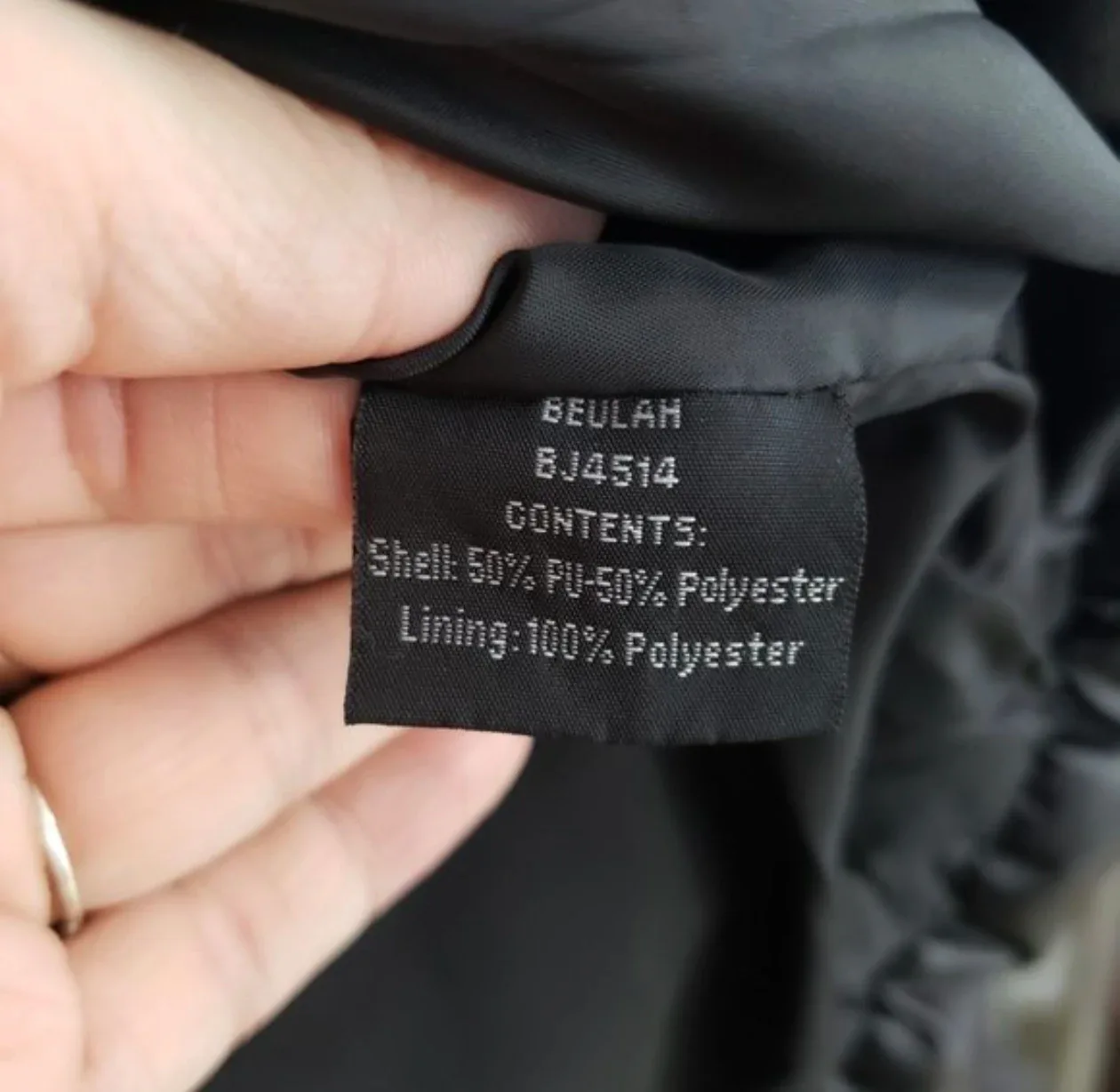 Beulah Black Puffer Belted Jacket Size S image indicator(5)