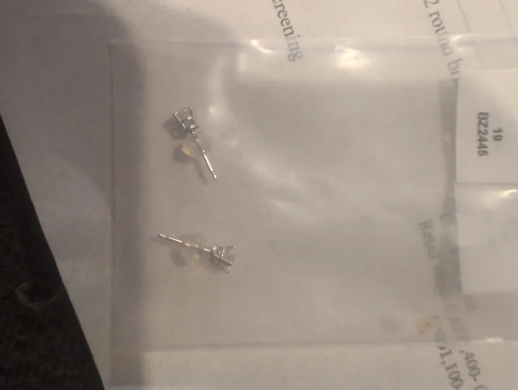 14k White Gold Lab Grown Diamond Earrings image indicator(2)