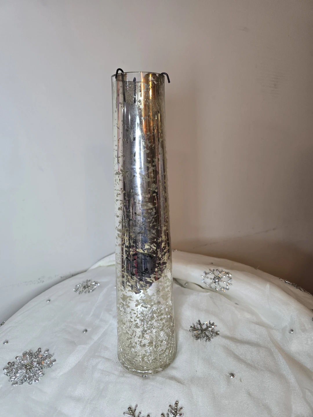 Silver Mercury Glass Vase