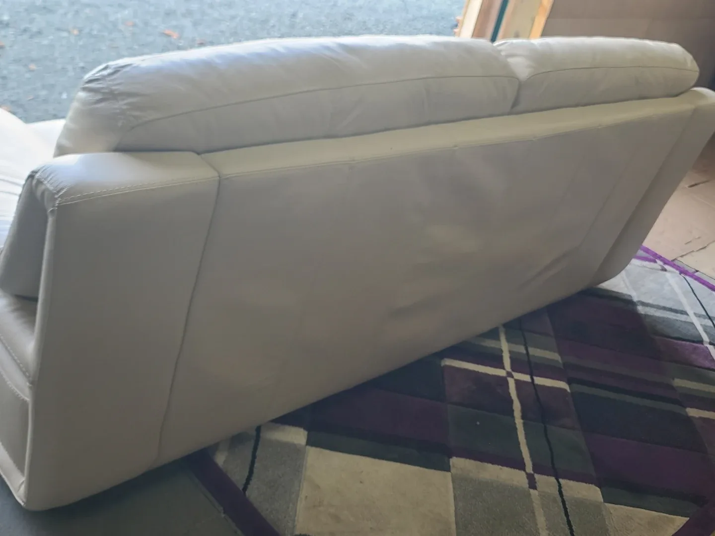 Cream Leather Sofa Set image indicator(10)