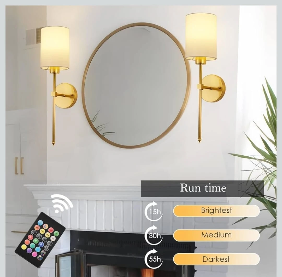 Wall Sconce Lighting Fixture with Remote