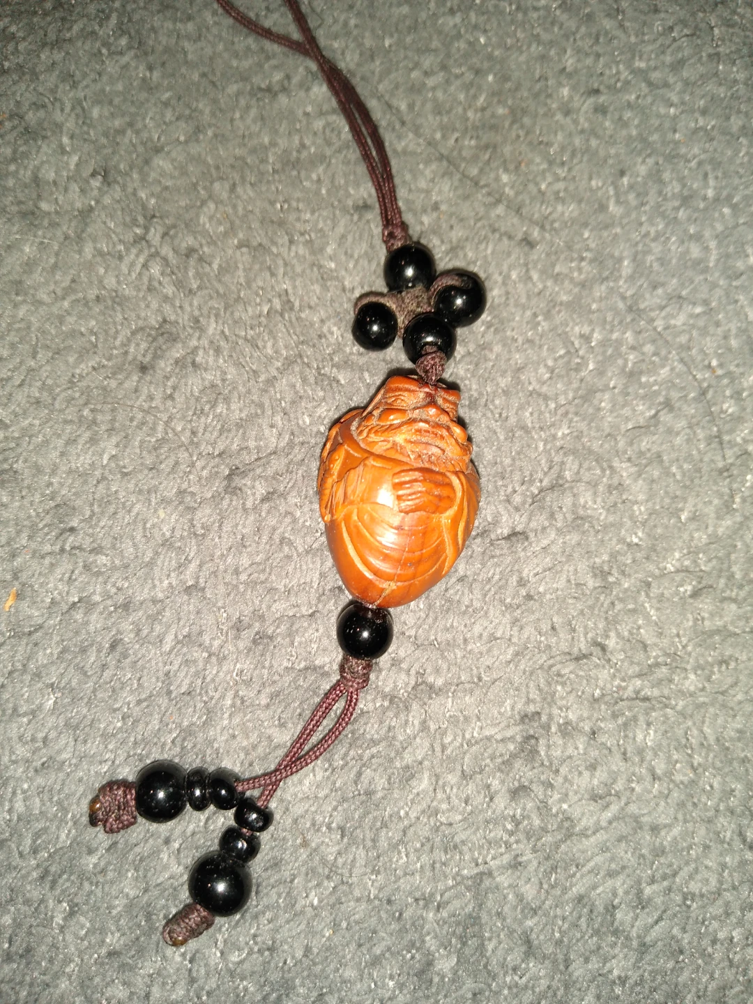 Chinese antique hand-carved Olive pit pendant - photo 3