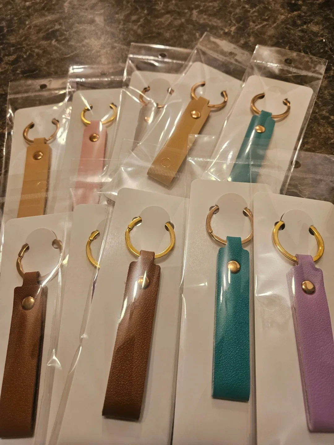 Leather Keychain - Assorted Colours- Stocking Stuffers image indicator(4)