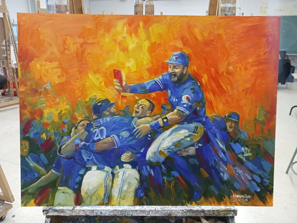 Blue Jays Celebration Painting