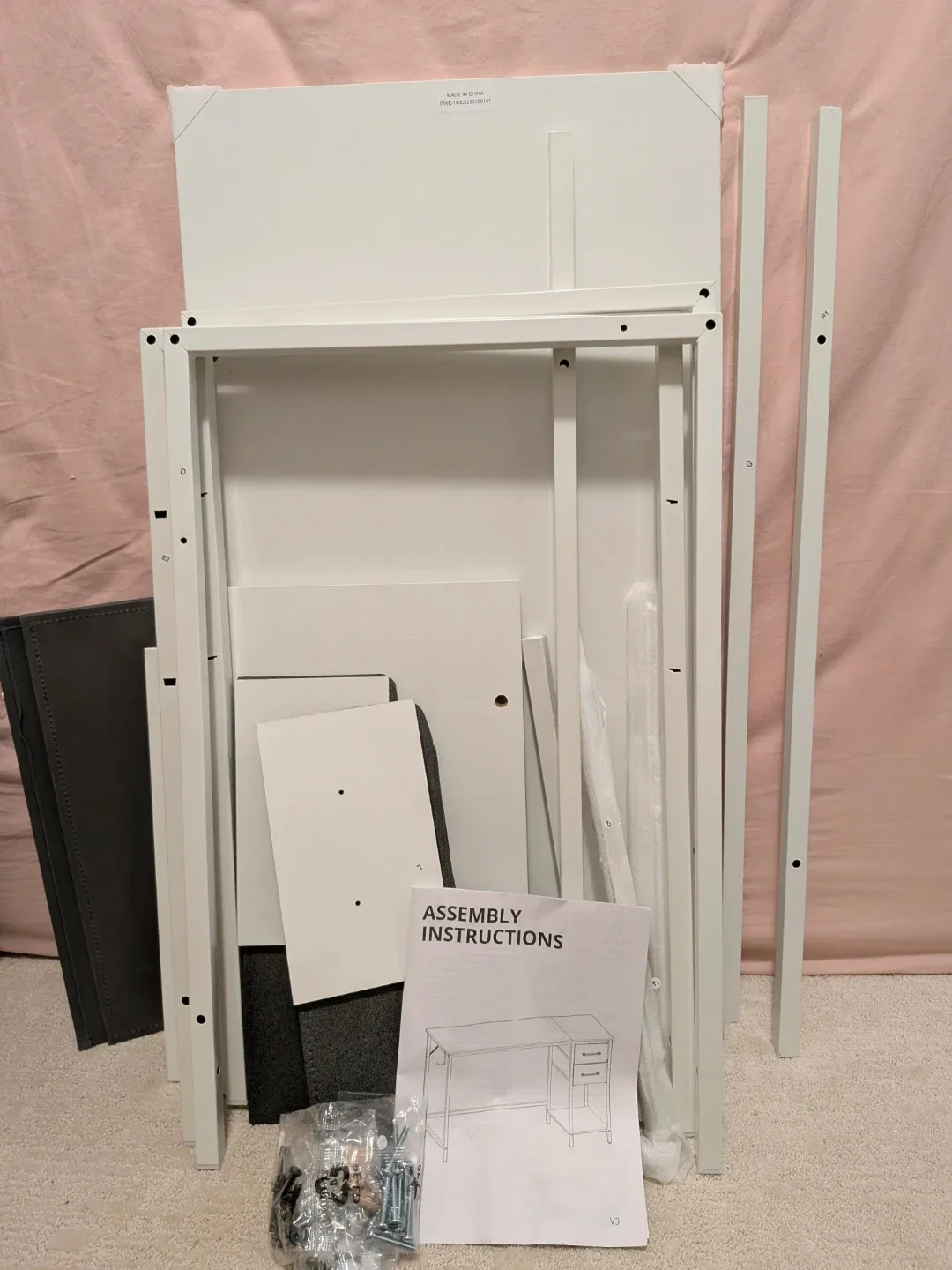 Cubiker Home Office Desk 55 inch - White image indicator(7)