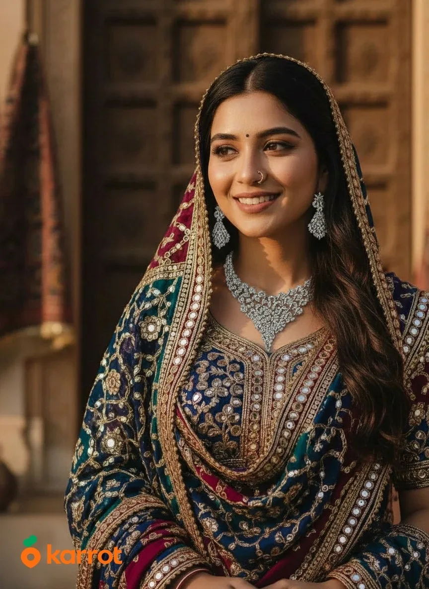 2 neck pieces, each with a pair of earrings