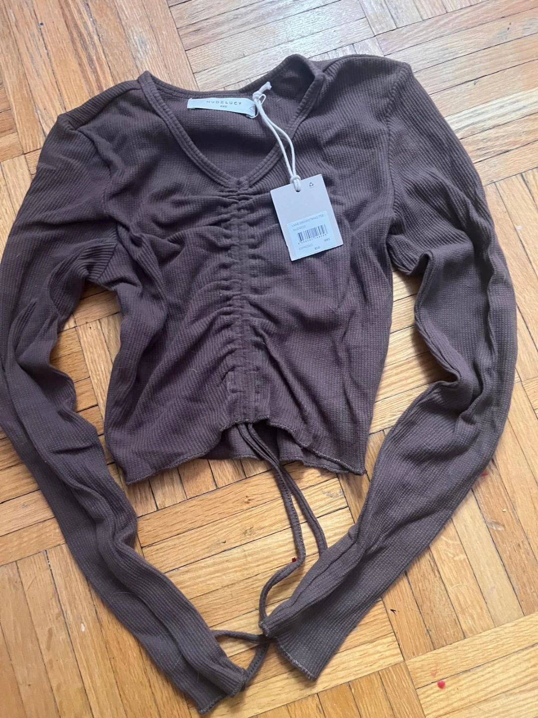 Nude Lucy Lane Drawstring Tee - XXS Espresso