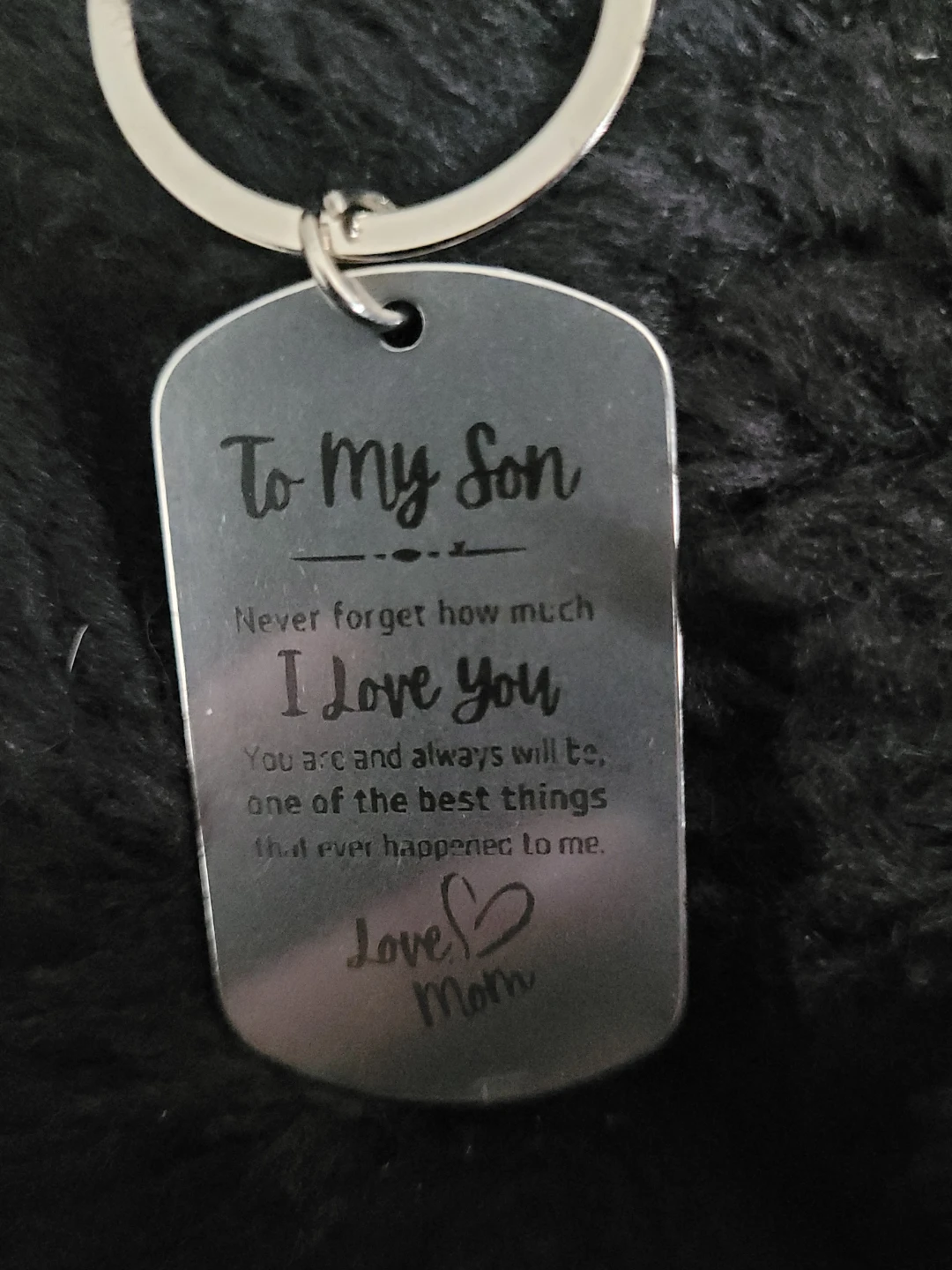 To My Son Keychain