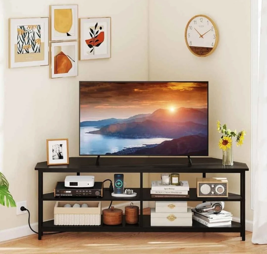 Corner TV Stand - Fits up to 65" TV