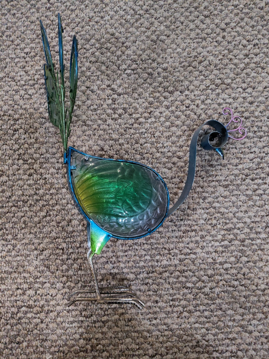 Metal Peacock Garden Light