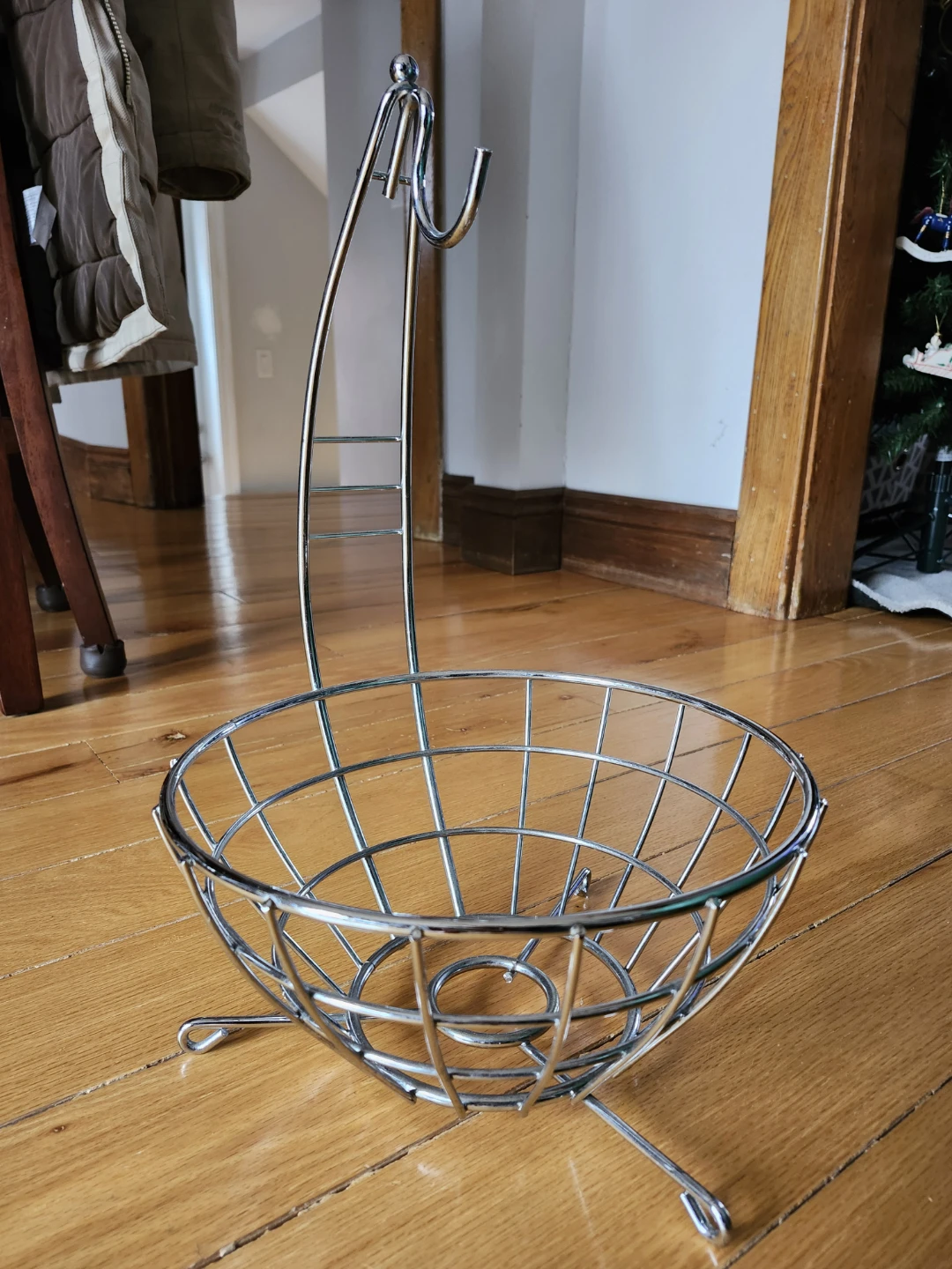 Chrome Fruit Basket with Banana Hook