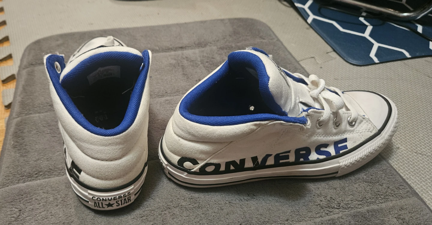 Converse All Star White & Blue Shoes - photo 2
