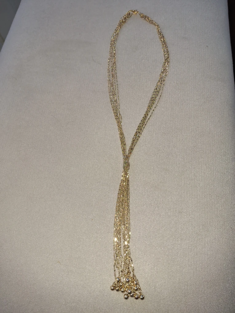 Gold Tone Multi-Strand Necklace - photo 2
