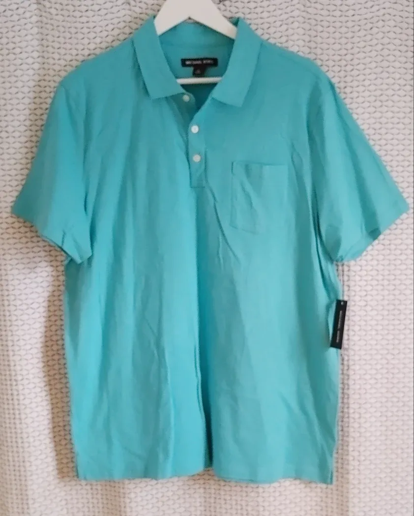 Michael Kors Aqua Polo Shirt - XL