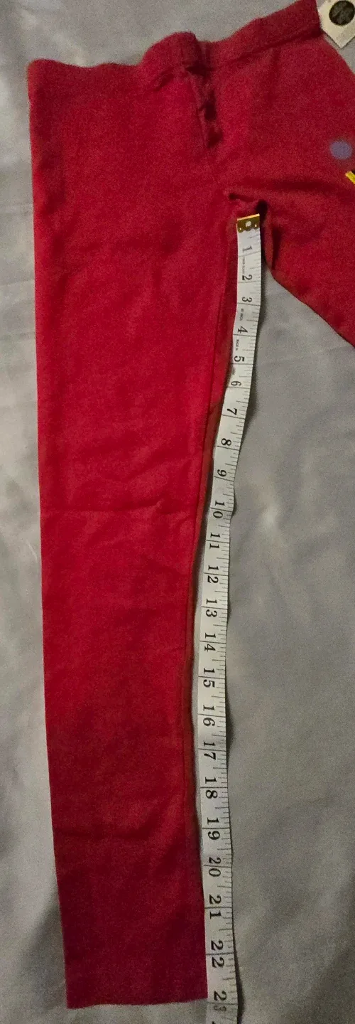 NEW! Red Leggings! Girls Size L (10-12) image indicator(3)