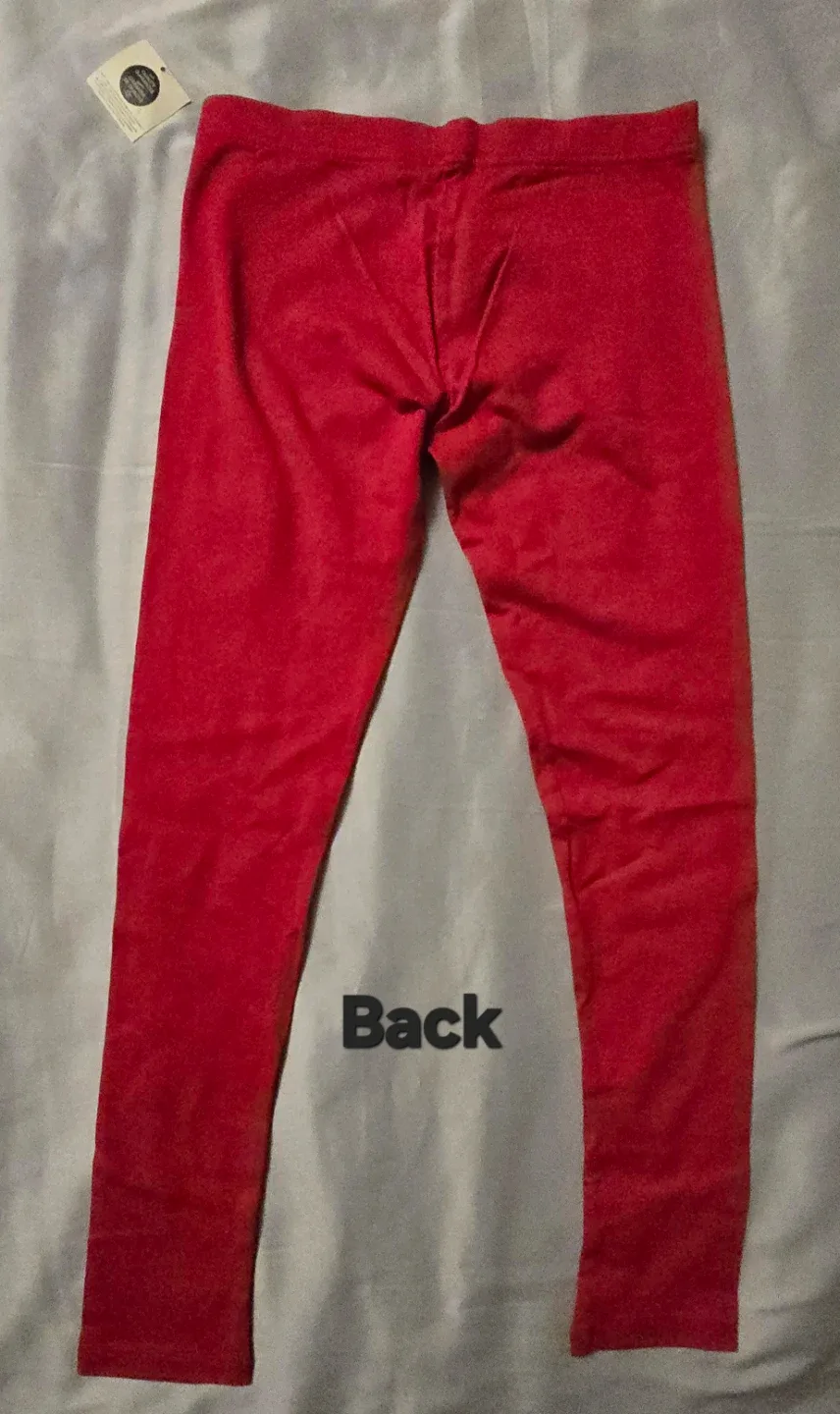 NEW! Red Leggings! Girls Size L (10-12) image indicator(5)