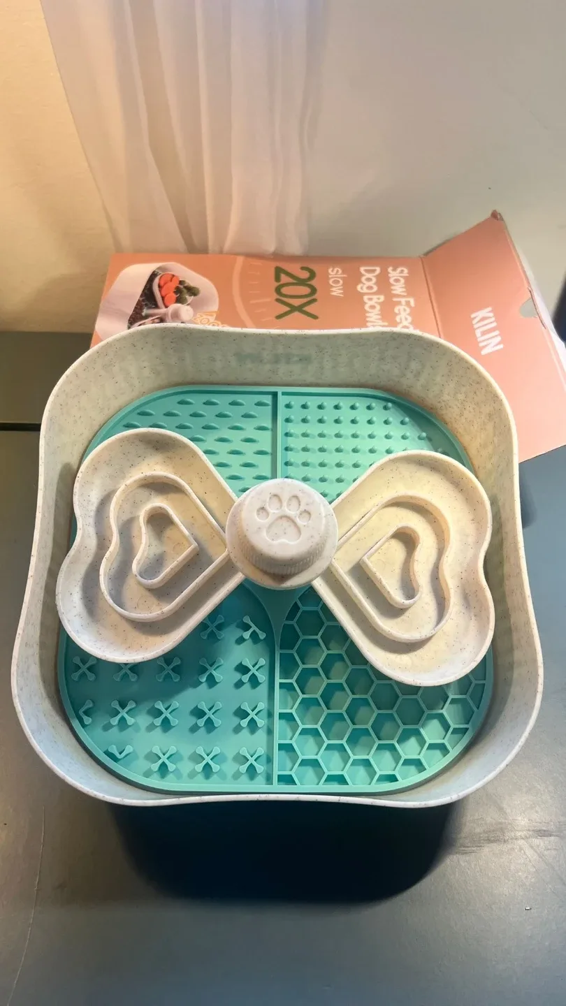 Kilin 20x Slow Feeder Dog Bowl with Puzzle Mode and Licking Pad image indicator(6)