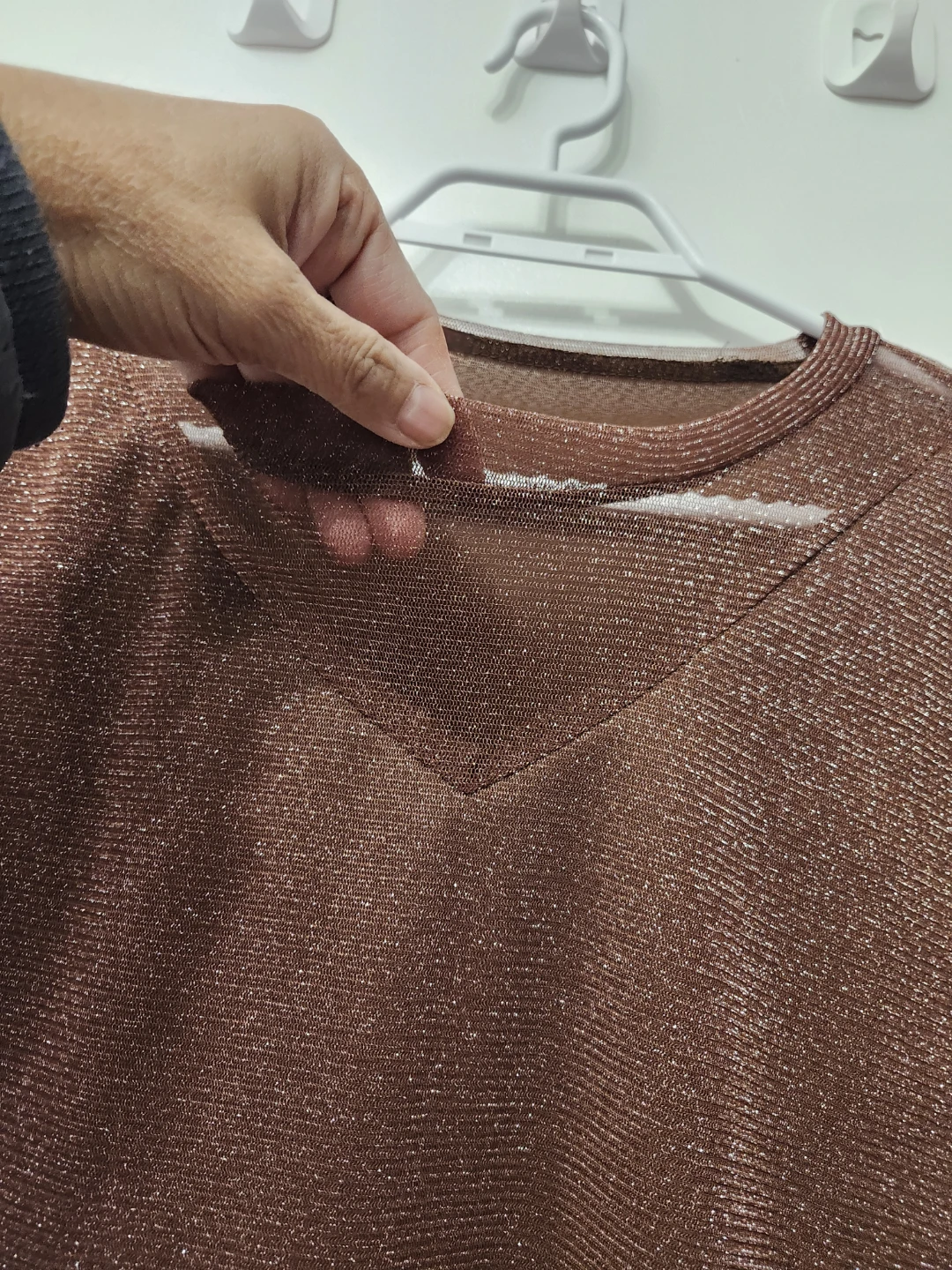 Brown Sparkly Long Sleeve Top - photo 2