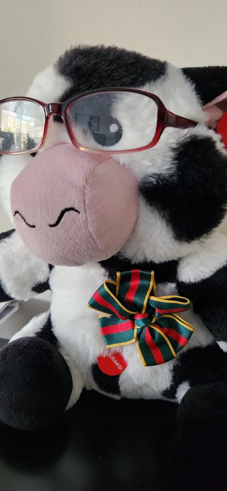 Cow Plush Toy with Glasses. Cleanout echo.hero🌱