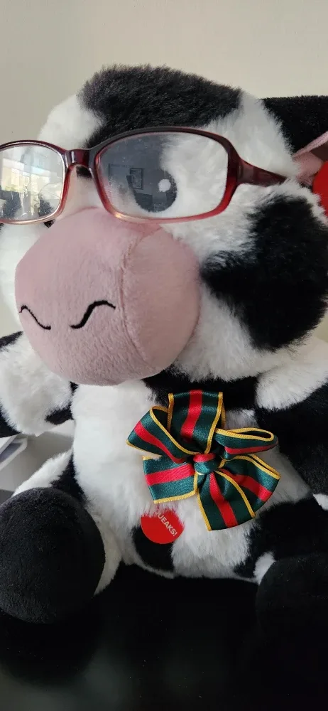 Cow Plush Toy with Glasses echo.hero🌱