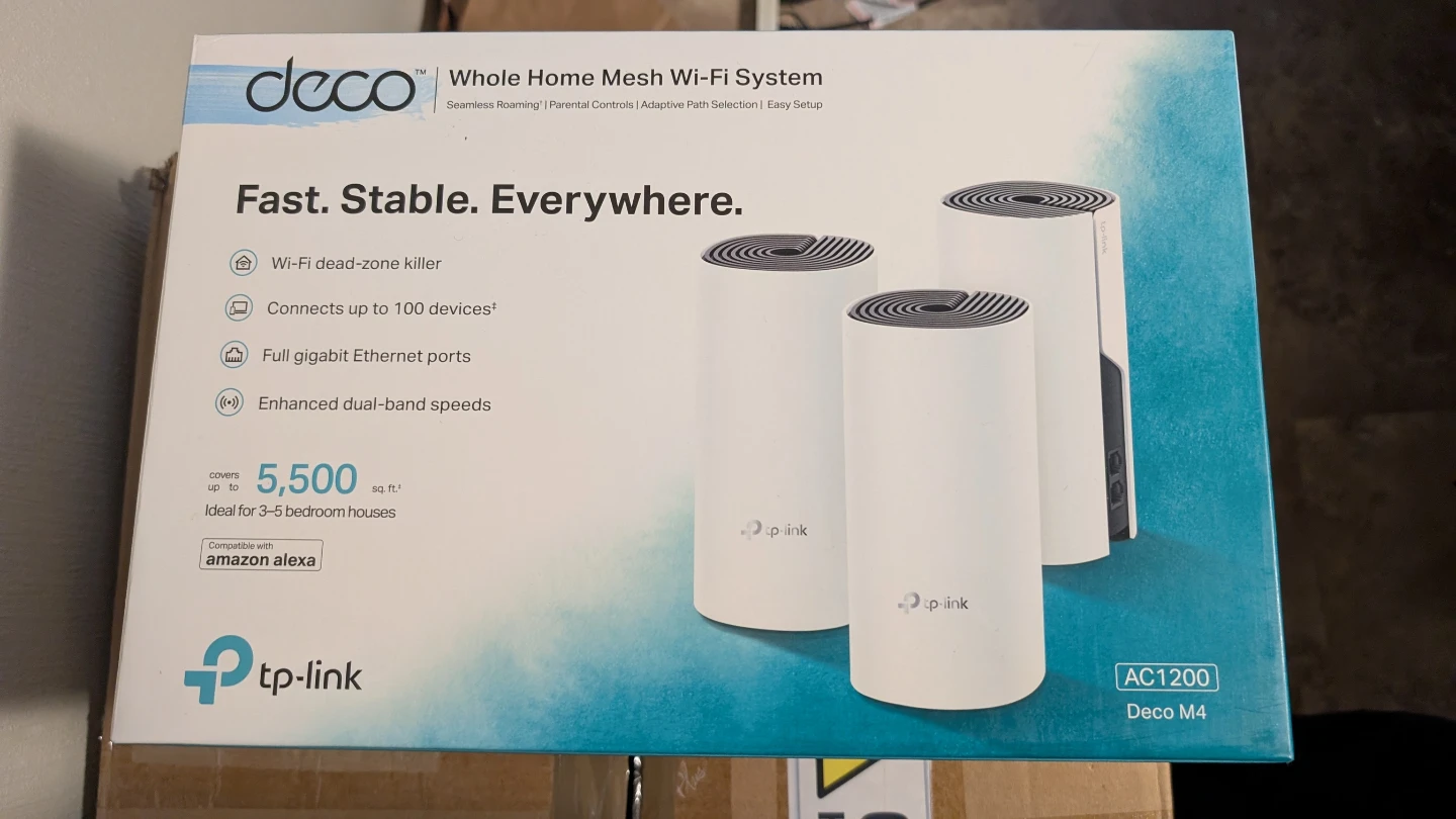 TP-Link Deco M4 Whole Home Mesh Wi-Fi System
