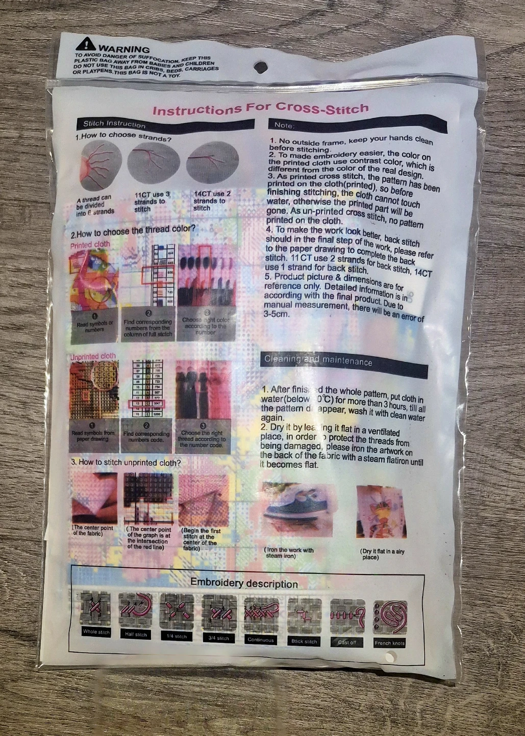 Stamped Cross Stitch DIY Kits Embroidery Cat 17.7"x17.7" - photo 4
