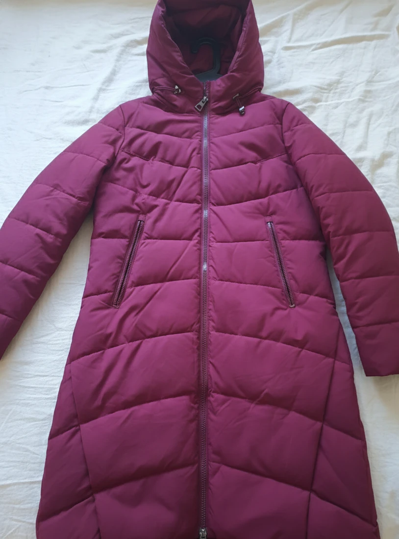 Burgundy Puffer Coat - photo 2