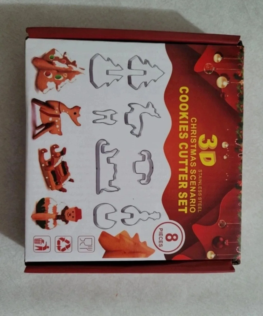 #Cleanout 3D Christmas Cookie Cutter Set
