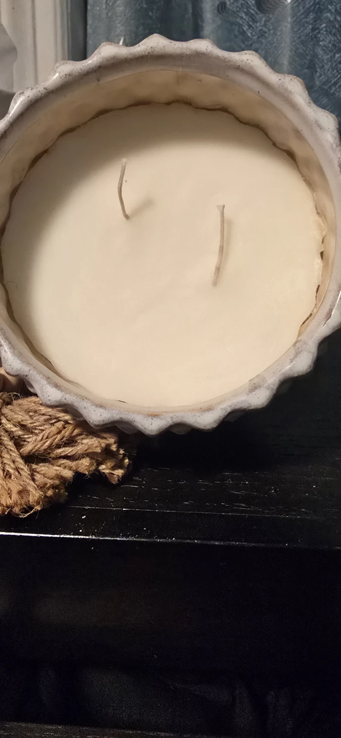 🥕 Giant size speckled ceramic Candle - photo 2