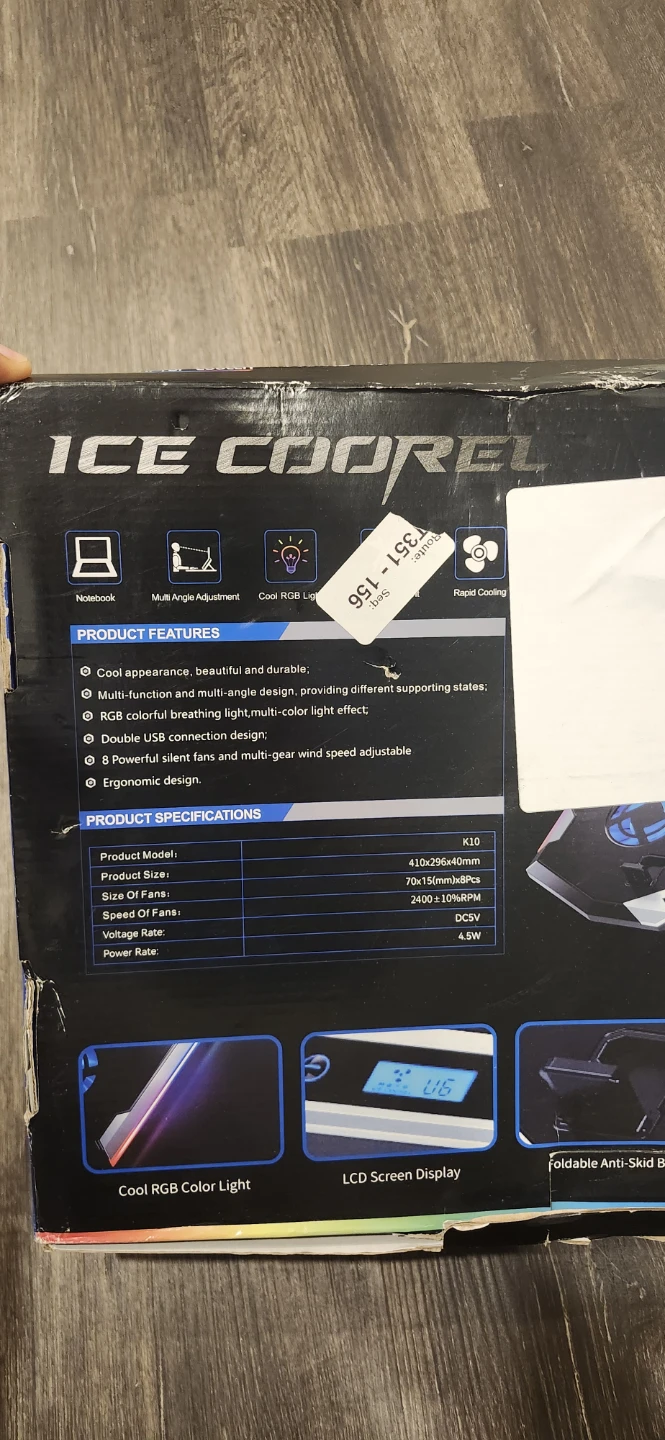 ICE COOREL K10 Gaming Laptop Cooler - New in Box! - photo 5